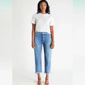 Etica Tyler Ankle Jeans Salinas River Cropped Raw Hem Size 27